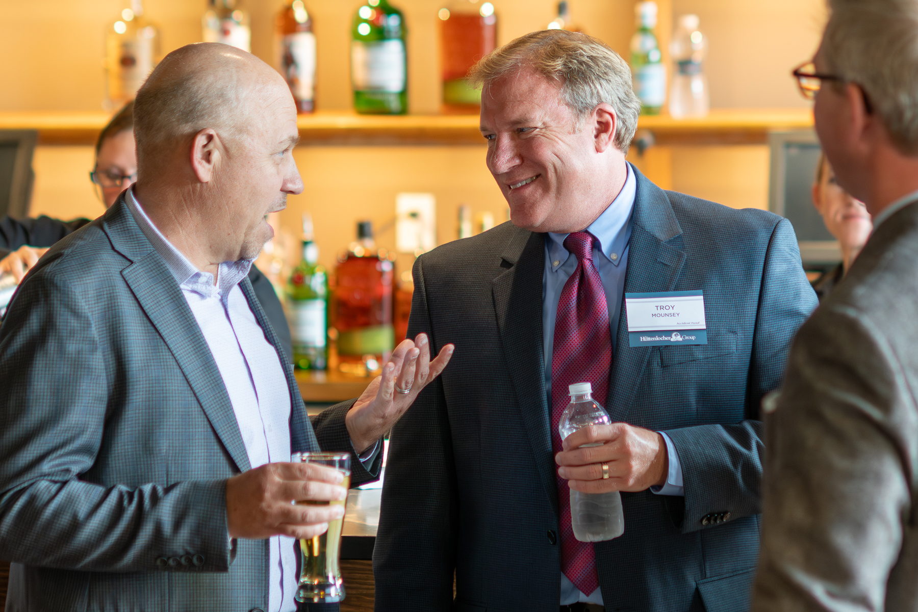 Corporate event networking moment